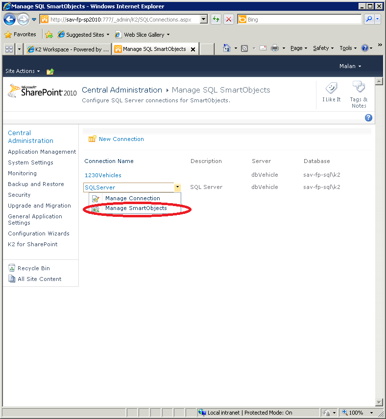 Edit SQL SmartObject